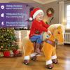 PonyCycle Pony Ride on Horse Toy Size 3 Plush Mechanical Advanced Model Y with Brake Riding Horse for Ages 34, No Electricity Needed, Birthday Gift for Boys and Girls Light Brown Y371 view 2