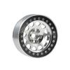 Maleonn RC 2.2 Beadlock Wheels Metal Wheel Hubs Set 4PCS Aluminum Alloy Beadlock Wheel Rims for 1/10 Scale SCX10 D90 TRX4 Wraith 90048 RR10 RC Crawler Car Accessories, Black and Silver view 4