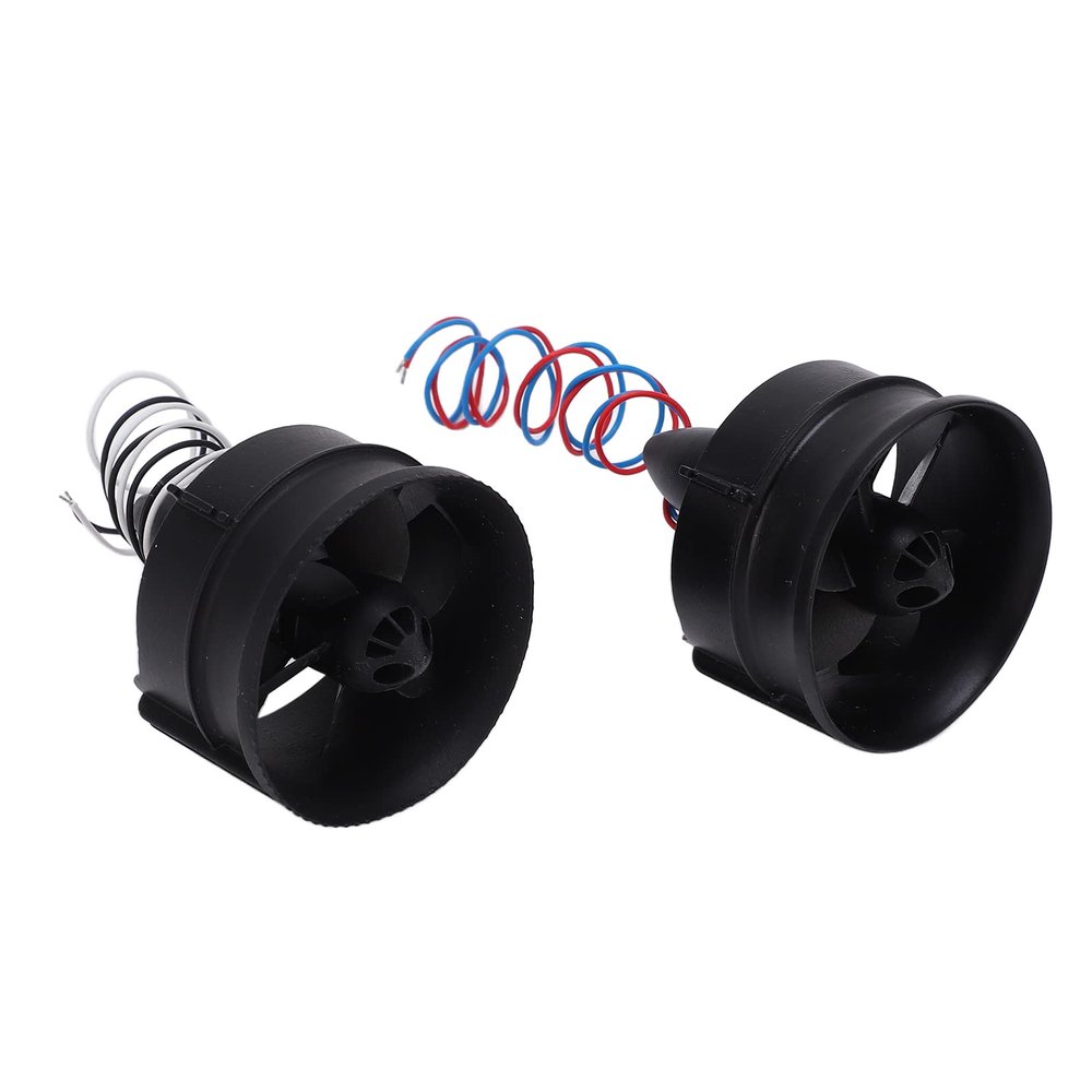 Dilwe 2Pcs RC Ducted Fan, 30mm/1.2inch Blade Propeller Kit Set for Power Aircraft, Mini EDF Ducted Fan 6 Blades with Micro Brushed Motor