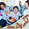 Civaner 10 Pcs Football Silicone Bracelets Stretch Football Themed Party Supplies Birthday Soft Rubber Wristbands Bracelets for Adults Party Supplies Favors Gifts view 2