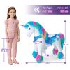 PonyCycle Rainbow Ride-on Unicorn Walking Pony Riding Horse Ride on Toy Advanced Model Y with Saddle Size 4 for Kids Ages 4-7, Indoor Outdoor with Wheels for Children Y454 view 3