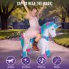 PonyCycle Rainbow Ride-on Unicorn Mechanical Pony Riding Horse Ride on Toy Advanced Model Y with Saddle for Kids Size 3 Ages 34, Indoor Outdoor with Wheels, for Children Y354 view 4