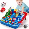 hahaland Toys for 3 Year Old Boys - Large Car Race Track for Toddlers 3-5, City Rescue Toy, Fine Motor Skill, STEM, Montessori Toys for 3 Year Old Girl Boy Gift, Emergency Vehicle Boy Toys Playset view 1