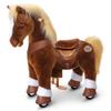 PonyCycle Horse Ride on Pony Advanced Model Y Plush Brown Riding Horse Toy for Children Size 4 for Ages 4-7, Rocking Horse, for Kids Plush Animal Pony Ride Y474 view 1