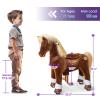 PonyCycle Horse Ride on Pony Advanced Model Y Plush Brown Riding Horse Toy for Children Size 4 for Ages 4-7, Rocking Horse, for Kids Plush Animal Pony Ride Y474 view 3