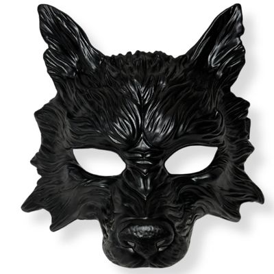 Wolf Mask Animal Masquerade Ball Wolves Mask Halloween Cosplay Costume Mask Party Masks Props (Black)