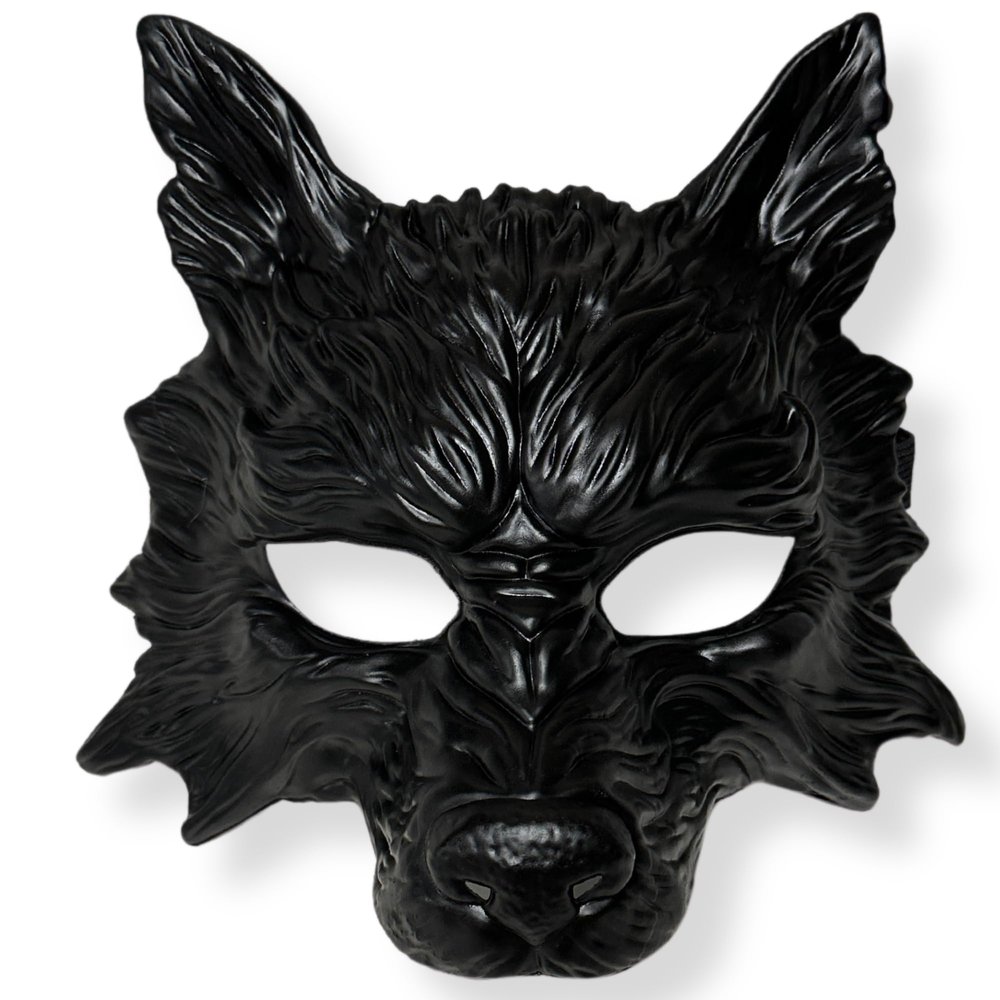 Wolf Mask Animal Masquerade Ball Wolves Mask Halloween Cosplay Costume Mask Party Masks Props (Black)