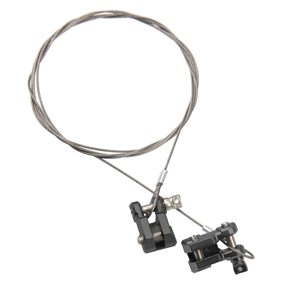 2Pack HIRCQOO 1/10 RC Simulation Metal Trailer Hook Rescue Buckle Rope Decoration Accessories Compatible with Traxxas TRX-4 Tamiya CC01 Axial SCX10 Wraith D90 Redcat HSP 1/10 RC Crawler Truck (Black)