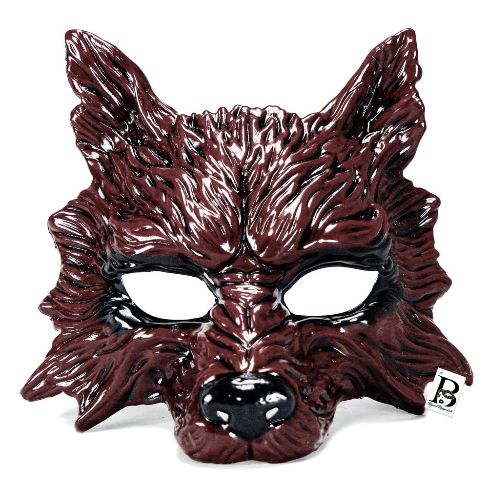Wolf Mask Animal Masquerade Ball Wolves Mask Halloween Cosplay Costume Mask Party Masks Props (Crimson Red)