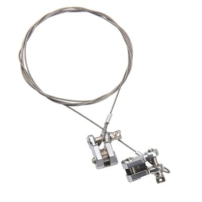 2Pack HIRCQOO 1/10 RC Simulation Metal Trailer Hook Rescue Buckle Rope Decoration Accessories Compatible with Traxxas TRX-4 Tamiya CC01 Axial SCX10 Wraith D90 Redcat HSP 1/10 RC Crawler Truck (Silver)