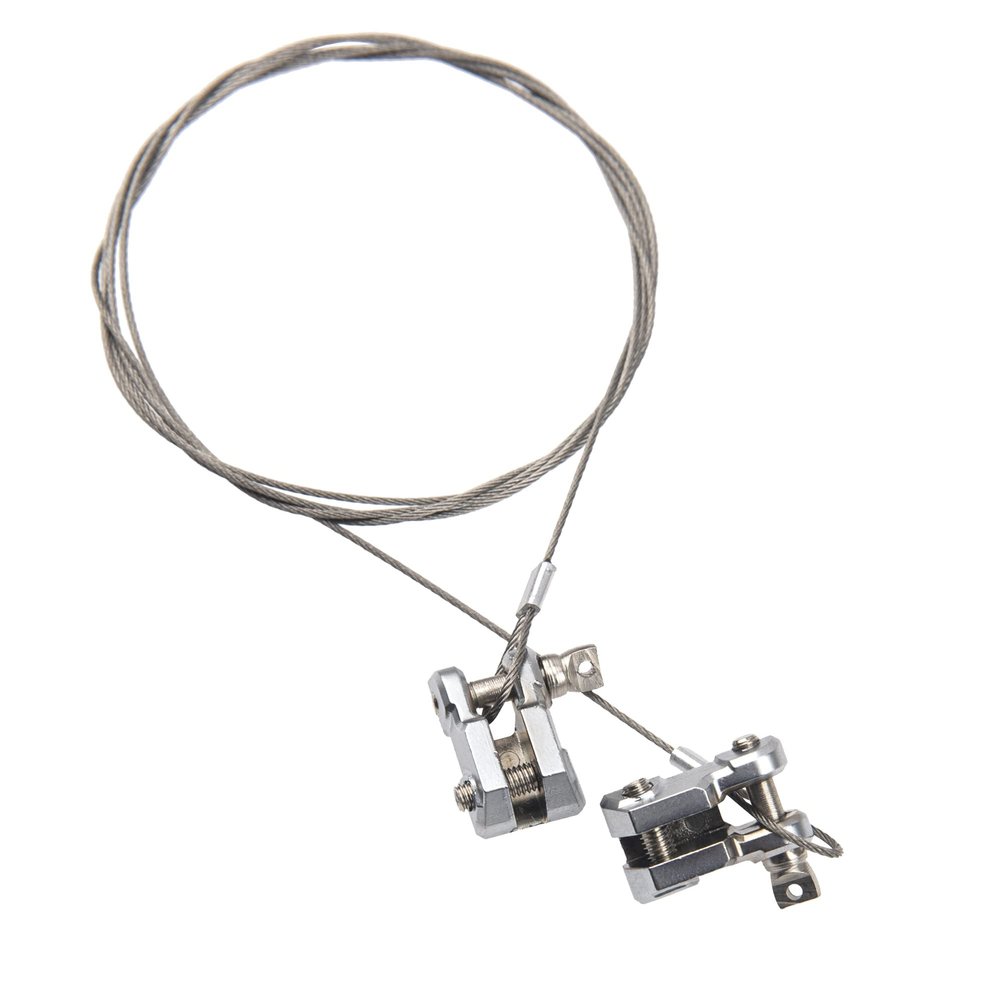 2Pack HIRCQOO 1/10 RC Simulation Metal Trailer Hook Rescue Buckle Rope Decoration Accessories Compatible with Traxxas TRX-4 Tamiya CC01 Axial SCX10 Wraith D90 Redcat HSP 1/10 RC Crawler Truck (Silver)
