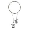 2Pack HIRCQOO 1/10 RC Simulation Metal Trailer Hook Rescue Buckle Rope Decoration Accessories Compatible with Traxxas TRX-4 Tamiya CC01 Axial SCX10 Wraith D90 Redcat HSP 1/10 RC Crawler Truck (Silver) view 3