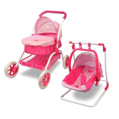 Anivia Doll Bed Furniture 2 Function Toy, Doll Bed and Doll Swings Together for 18 inches Baby Dolls, Baby Doll Crib with Bottom Tray