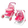 Anivia Doll Bed Furniture 2 Function Toy, Doll Bed and Doll Swings Together for 18 inches Baby Dolls, Baby Doll Crib with Bottom Tray view 1