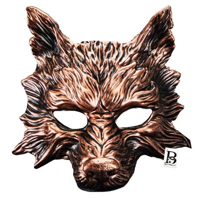Wolf Mask Animal Masquerade Ball Wolves Mask Halloween Cosplay Costume Mask Party Masks Props (Copper)