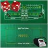 Craps & Texas Hold'em Poker Essentials Set: 2-Sided 6ft x 3ft Felt Layout, Nevada Casino Table-Played Dice & Cards, Plus Storage Pouch (Lake Tahoe Hyatt Regency Grand Lodge (Red Polished)) view 1