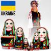 AEVVV Matryoshka Dolls Set of 7 pcs - Nesting Dolls in Ukrainian Vyshyvanka for Women - Baboushka Nesting Dolls in Ukrainian Traditional Costume view 2