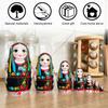 AEVVV Matryoshka Dolls Set of 7 pcs - Nesting Dolls in Ukrainian Vyshyvanka for Women - Baboushka Nesting Dolls in Ukrainian Traditional Costume view 4