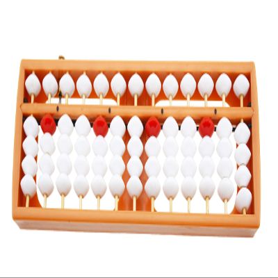 13 Digits Rods Abacus Soroban with Reset Button - CCHW Plastic Abacus Arithmetic Soroban Calculating Tool