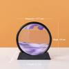 PTGMH Moving Sand Art Decor 3D Pictures in Glass Colorful Sandscape Home Office Display Flowing Sand Art Liquid Motion Round Frame view 2