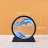 PTGMH Moving Sand Art Decor 3D Pictures in Glass Colorful Sandscape Home Office Display Flowing Sand Art Liquid Motion Round Frame (Blue (Round)) view 2