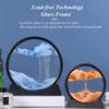 PTGMH Moving Sand Art Decor 3D Pictures in Glass Colorful Sandscape Home Office Display Flowing Sand Art Liquid Motion Round Frame (Blue (Round)) view 3