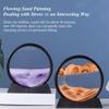 PTGMH Moving Sand Art Decor 3D Pictures in Glass Colorful Sandscape Home Office Display Flowing Sand Art Liquid Motion Round Frame (Blue (Round)) view 4
