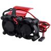 FriHobby RC Motor Heatsink with Twin Cooling Fan Thermal Sensor Aluminum Heatsink Compatible with 36mm Diameter Motors 540/550 / 3650/3660 for 1/10 RC Car Truck (Red) view 1