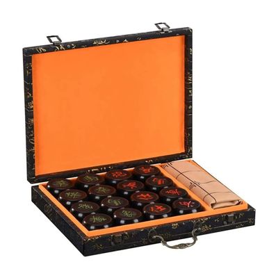 XIXIDIAN Chinese Chess Set Foldable Board Portable Chinese Chess Game Set Strategy Board Games 2 People Game (Size : 30245cm)