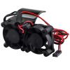 FriHobby RC Motor Heatsink with Twin Cooling Fan Thermal Sensor Aluminum Heatsink Compatible with 36mm Diameter Motors 540/550 / 3650/3660 for 1/10 RC Car Truck (Black) view 1