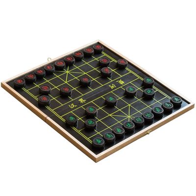 XIXIDIAN Chinese Chess (Xiangqi) Travel Set,Foldable Board Xiangqi Portable Chinese Chess Game Set (Color : Black, Size : 59642.5cm)