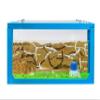 Anthouse.ES - 3D Aquarium-Style Natural Ant Farm - Sand Ant Farm - Complete Kit with Sand and Accessories - Starter Model 20x10x10 cm - Light Blue Color view 1