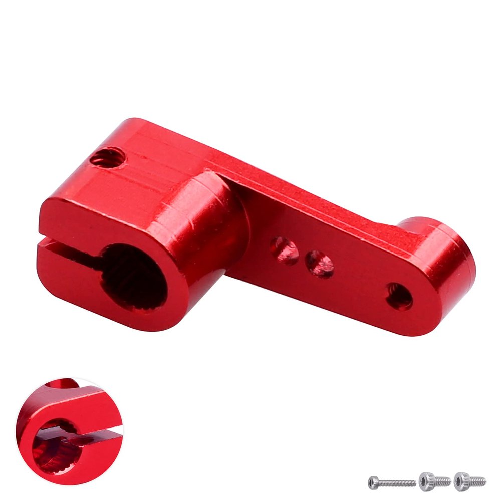 FriHobby Aluminum Servo Horn Arm for Axial SCX24 Servo AS-1 AXI31619 (Red)