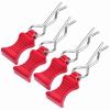 FriHobby RC Body Clips Pins with Metal Aluminum Pull Tabs 1.2mm Rod for All 1/10 1/12 Scale Redcat HPI Himoto HSP Exceed RC Car Truck Buggy Shell Replacement Parts (Red) view 1