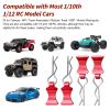 FriHobby RC Body Clips Pins with Metal Aluminum Pull Tabs 1.2mm Rod for All 1/10 1/12 Scale Redcat HPI Himoto HSP Exceed RC Car Truck Buggy Shell Replacement Parts (Red) view 4