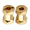 FriHobby Brass 12mm Wheel Spacer Wheel Hubs Extension Drive Adapter for Axial SCX10 & SCX10 II 1/10 RC Crawler (18mm) view 4