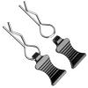 FriHobby RC Body Clips Pins with Metal Aluminum Pull Tabs 1.2mm Rod for All 1/10 1/12 Scale Redcat HPI Himoto HSP Exceed RC Car Truck Buggy Shell Replacement Parts (Black) view 2