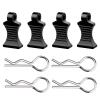 FriHobby RC Body Clips Pins with Metal Aluminum Pull Tabs 1.2mm Rod for All 1/10 1/12 Scale Redcat HPI Himoto HSP Exceed RC Car Truck Buggy Shell Replacement Parts (Black) view 3