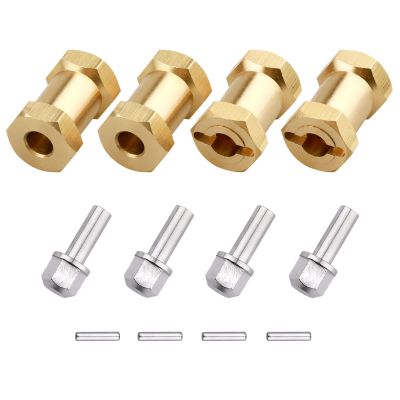 FriHobby Brass 12mm Wheel Spacer Wheel Hubs Extension Drive Adapter for Axial SCX10 & SCX10 II 1/10 RC Crawler (20mm)