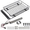 ShareGoo RC 1/10 Metal Roof Rack Luggage with 40Led Roof Light Bar Compatible with Traxxas TRX4 Axial SCX10 90046 Tamiya CC01 D90 Wrangler 1/10 RC Crawler Car view 1