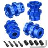 4pcs FriHobby 17mm Wheel Spacer Splined Wheel Hex Hub & Nut Compatible with Traxxas E-Revo Revo 3.3 E-Maxx T-Maxx Summit Slayer Pro 4X4 Losi Baja Rey 1/10 RC Monster Truck (Navy Blue) view 1