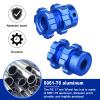 4pcs FriHobby 17mm Wheel Spacer Splined Wheel Hex Hub & Nut Compatible with Traxxas E-Revo Revo 3.3 E-Maxx T-Maxx Summit Slayer Pro 4X4 Losi Baja Rey 1/10 RC Monster Truck (Navy Blue) view 2
