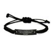 Cute Model Railroads Black Rope Bracelet, The Voices in My Head are Telling Me to Go Building, Present for Friends, from view 1
