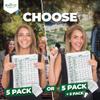 SWOOC Games - 5 Big Dry Erase Yardzee & Farkle Score Cards with 5 Markers (11.5in x 8in) | Large Laminated Reusable Pads & Pens for Giant Dice Games | Jumbo Yardzee Score Card and Farkle Score Sheets view 2