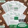 SWOOC Games - 5 Big Dry Erase Yardzee & Farkle Score Cards with 5 Markers (11.5in x 8in) | Large Laminated Reusable Pads & Pens for Giant Dice Games | Jumbo Yardzee Score Card and Farkle Score Sheets view 3