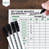 SWOOC Games - 5 Big Dry Erase Yardzee & Farkle Score Cards with 5 Markers (11.5in x 8in) | Large Laminated Reusable Pads & Pens for Giant Dice Games | Jumbo Yardzee Score Card and Farkle Score Sheets view 4
