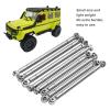 Dilwe RC Tie Rod, 8PCS Metal Full Car Tie Rod Tie Lever Link Pull Rod for MN86 Series Model Upgrade RC Car, RC Aluminum Linkages Steering Servo Rod RC Car Parts RC Accessories(Silver) view 4