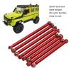 Dilwe RC Tie Rod, 8PCS Metal Full Car Tie Rod Tie Lever Link Pull Rod for MN86 Series Model Upgrade RC Car(red) view 4