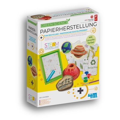 4M - 68679 - Green Science - Paper Making - DIY Kit - Experiment Box Educational Toy - for Children from 5 years old