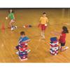 S&S Worldwide Patriotic Super Tumbling Timbers. Giant Version of Popular Stacking Game with Light Hollow Plastic Blocks. 50% Lighter Than Wood! Includes Activity Guide, Bag, 54-9"x3"x1.6" Blocks. view 3